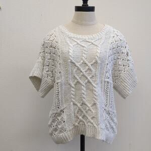 Prana Cream Cable Knit Sweater